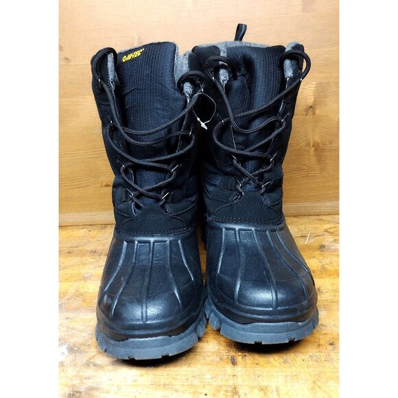 Men's Sz 10 Hi-Tec Snow Peak 200 Wp High-Top Leather 10" Boot Lined Black w/box - Picture 3 of 7
